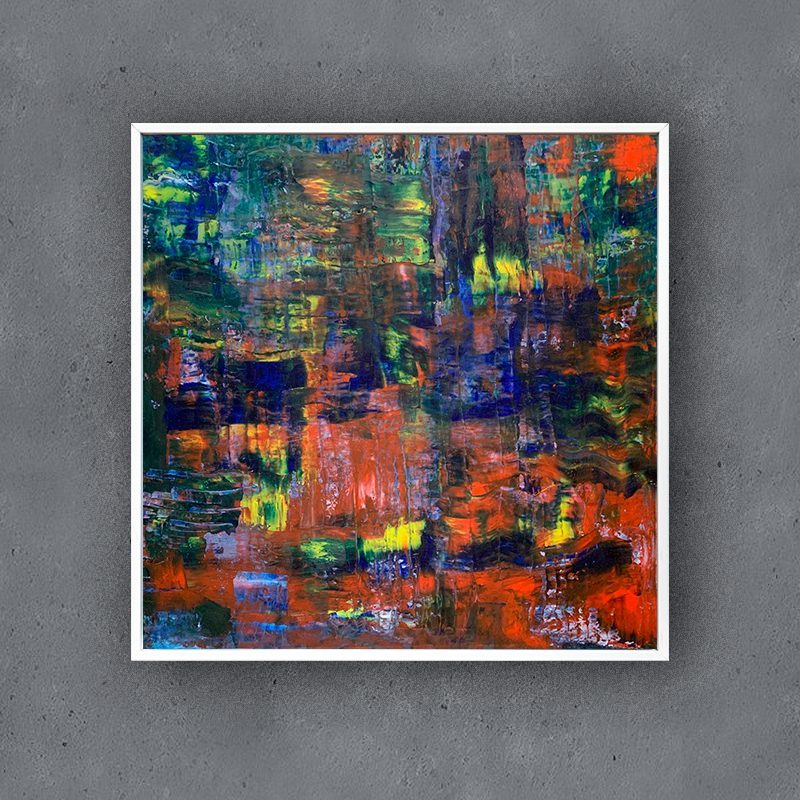 blau und rot | öl auf leinwand | 60x60x2 cm | 2019<br>in privatbesitz<br>erhältlich als FinArtPrint auf leinwand blau und rot | öl auf leinwand | 60x60x2 cm | 2019