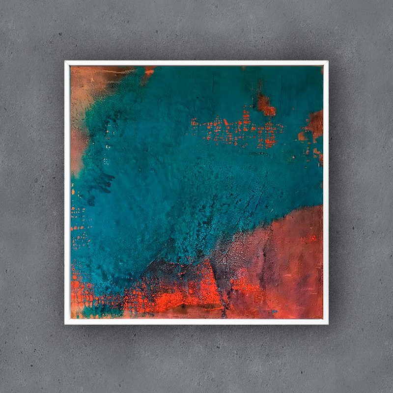 rot und türkis | acryl auf leinwand | 100x100x2 cm | 2012<br>in privatbesitz<br>erhältlich als FinArtPrint auf leinwand rot und türkis | acryl auf leinwand | 100x100x2 cm | 2012